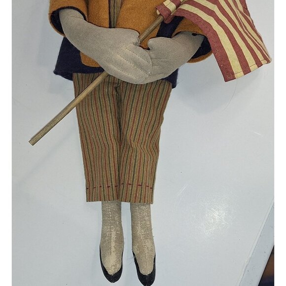 Primitive Colonial George Washington Doll 19" Tall Rare Patriotic July 4th - Picture 4 of 16